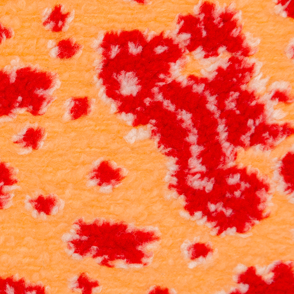 Italian Orange and Red Chunky Wool Knit Full