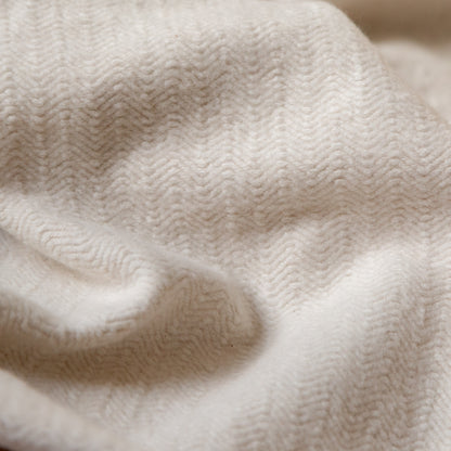 Oatmeal Herringbone Cotton French Terry - Full