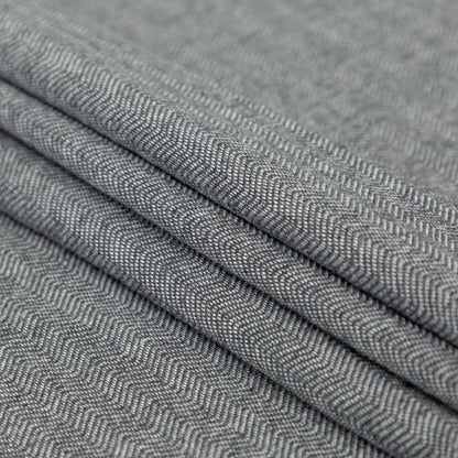 Charcoal Herringbone Cotton French Terry Detail