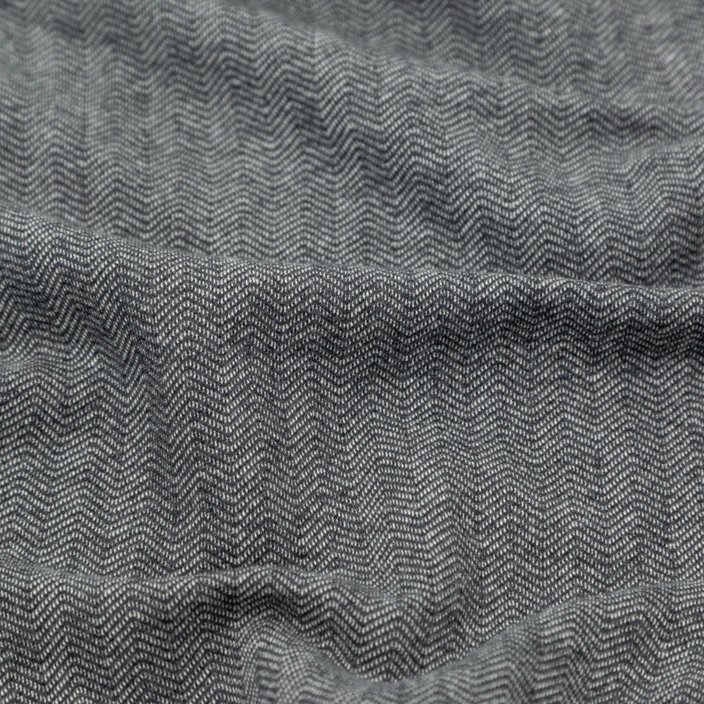 Charcoal Herringbone Cotton French Terry Full