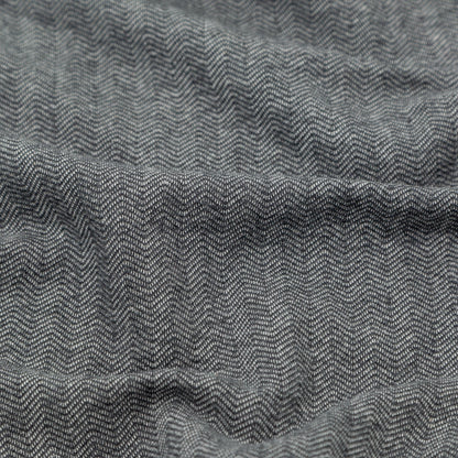 Charcoal Herringbone Cotton French Terry Full