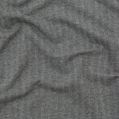 Charcoal Herringbone Cotton French Terry