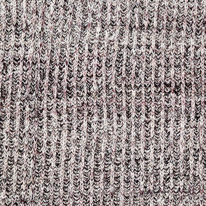 White and Burgundy Chunky Wool Knit