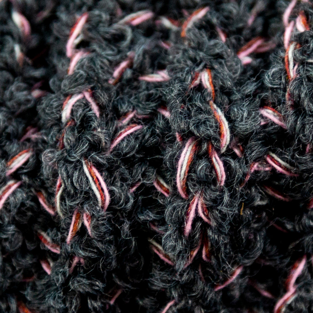 Italian Muted Navy, Pink and Maroon Chunky Wool Knit Full