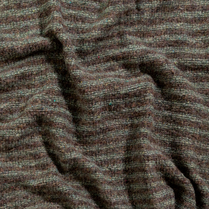 Italian Brown and Gray Striped Chunky Wool Knit