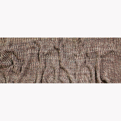 Italian Red, Blue and Taupe Chunky Wool Knit Folded