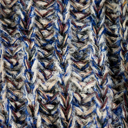 Italian Gray and Royal Blue Chunky Wool Knit Full