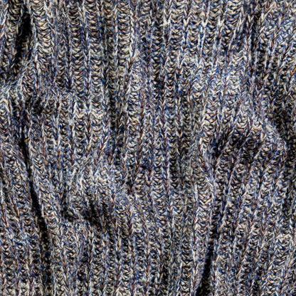 Italian Gray and Royal Blue Chunky Wool Knit