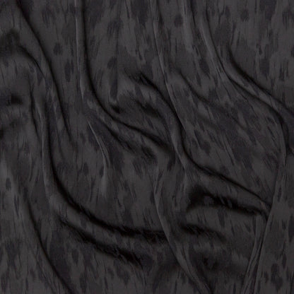 Italian Black Camouflage Stretch Satin-Faced Jacquard