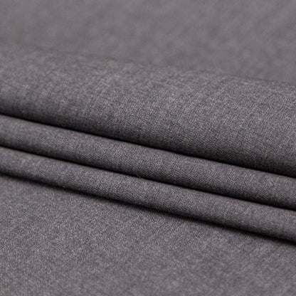 Italian Gray Stretch Tropical Wool Suiting Folded