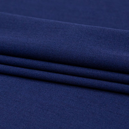 Italian Evening Blue Stretch Polyester Twill Folded