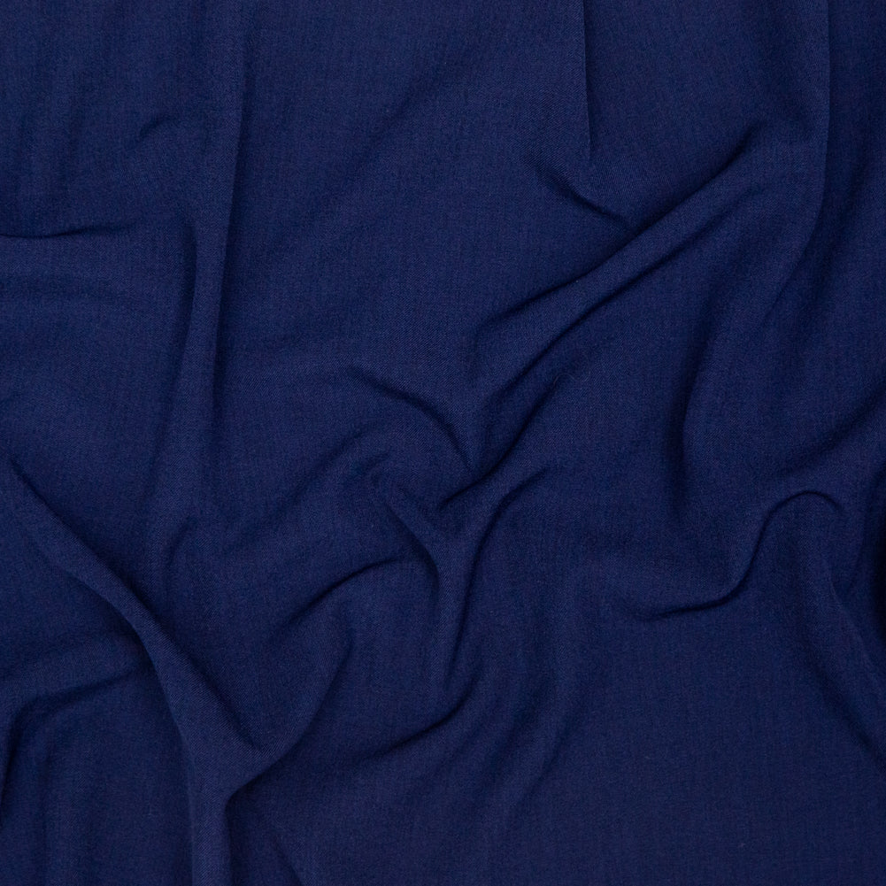 Italian Evening Blue Stretch Polyester Twill