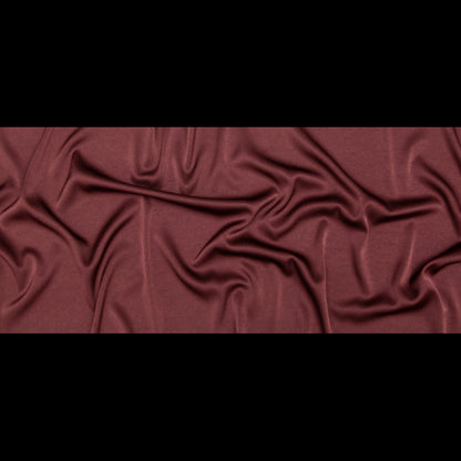 Italian Decadent Brown Stretch Satin-Faced Crepe Full