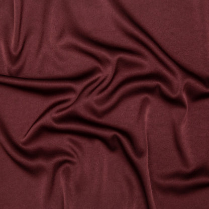 Italian Decadent Brown Stretch Satin-Faced Crepe