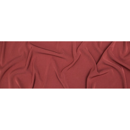 Italian Muted Burgundy Stretch Polyester Twill Full