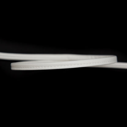 Italian Bright White Faux Leather Cord - 0.125" Detail