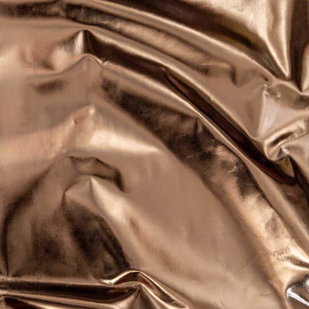 Medium Metallic Pewter Half Cow Leather Hide Detail