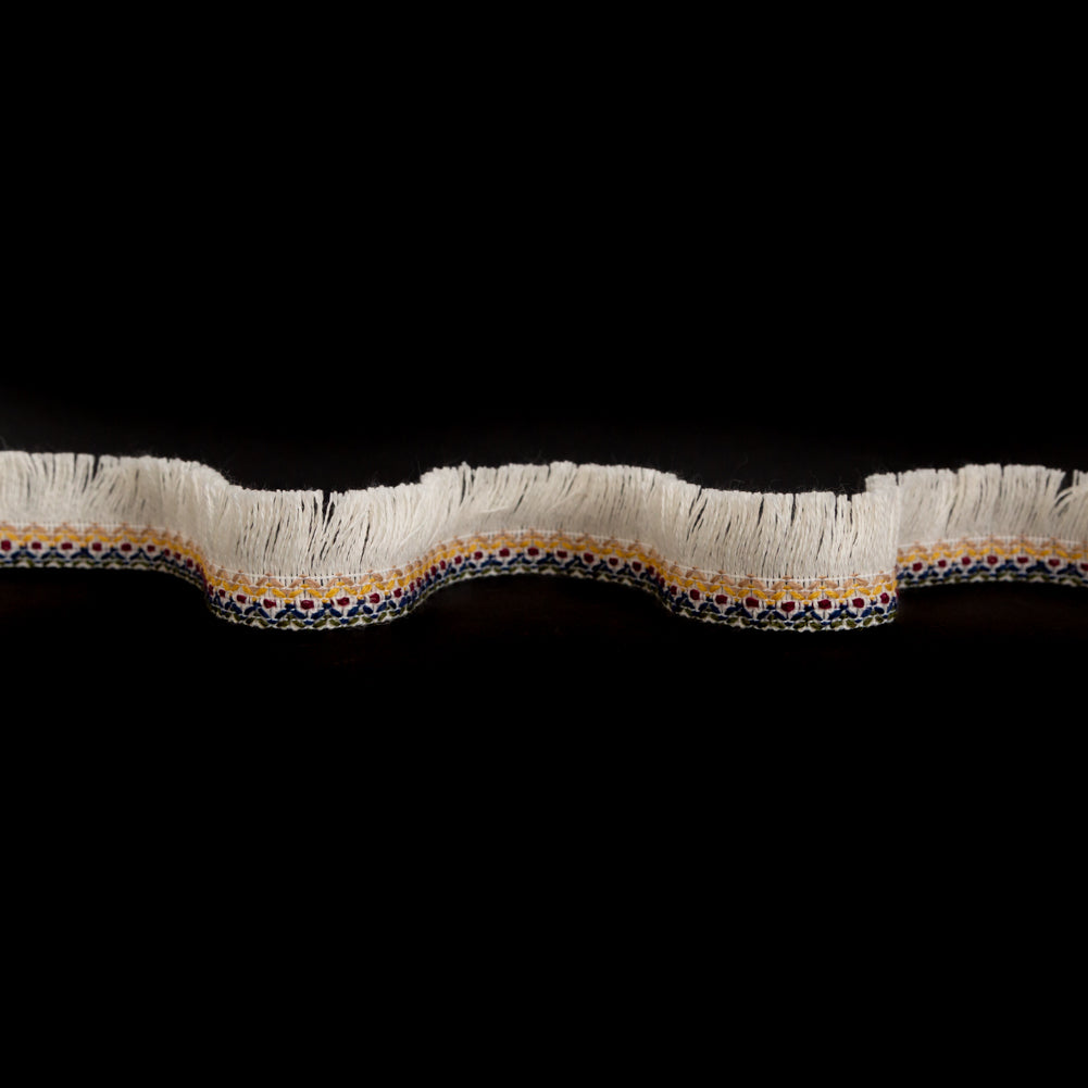 Italian Angora Tribal Wool Fringe Trim - 1.25"