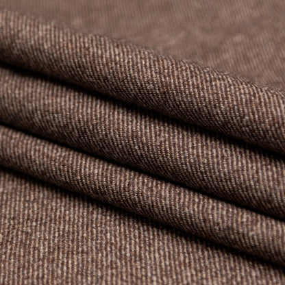 Gray and Brown Heavy Wool Twill Coating Folded