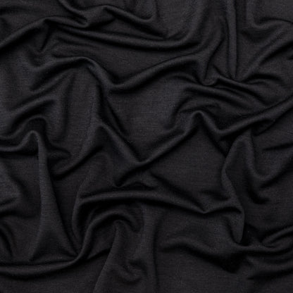 Black Rayon and Wool Double Knit
