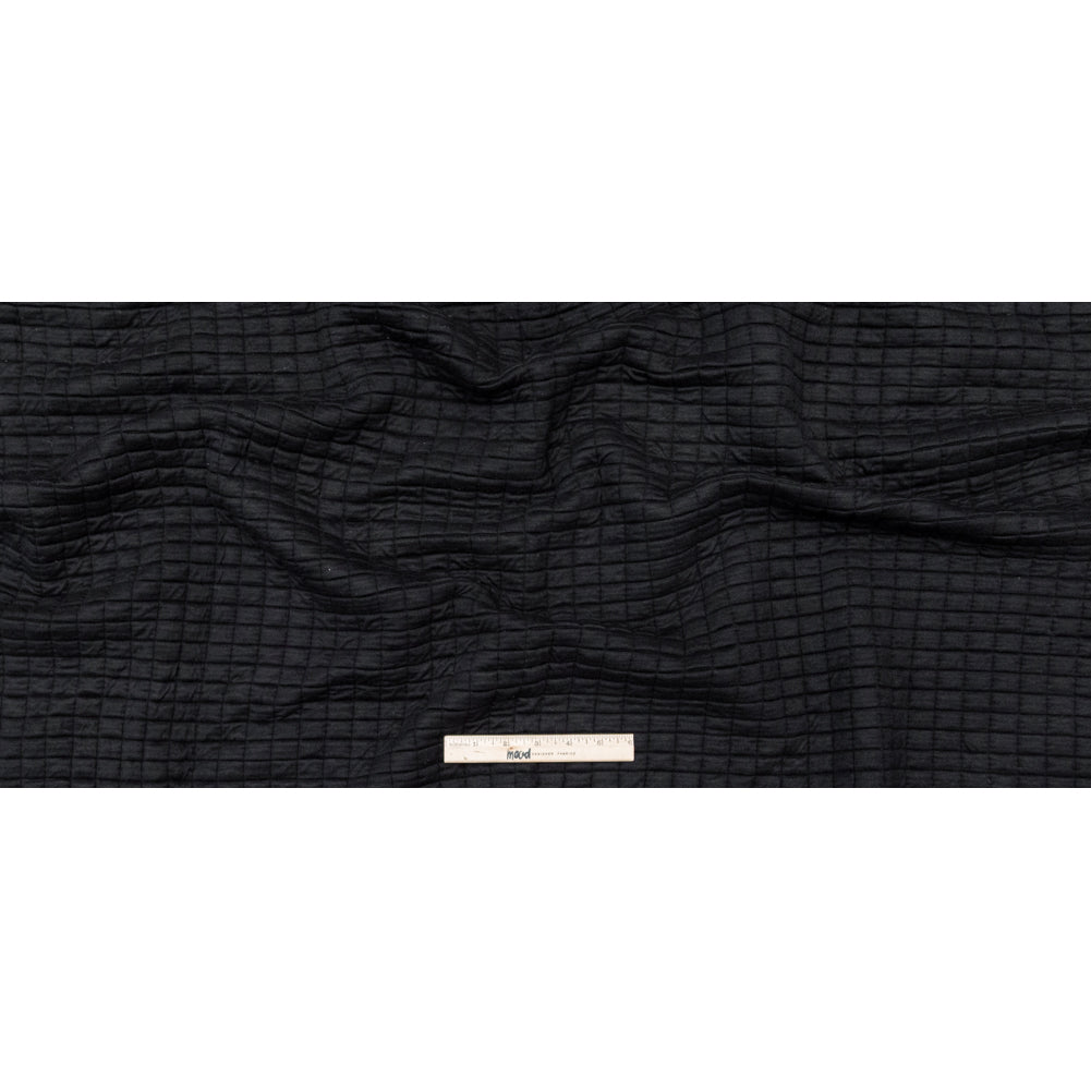 Black Quilted Rayon Knit with Filler and Polyester Knit Backing Full