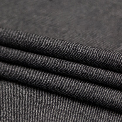 Gray and Black Heavy Wool Twill Coating Folded