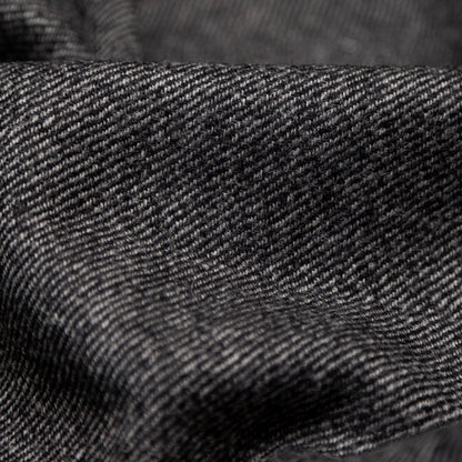 Gray and Black Heavy Wool Twill Coating Detail