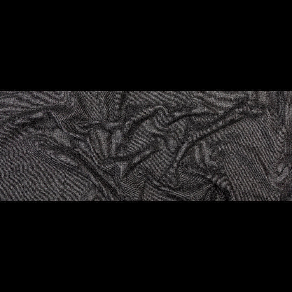 Gray and Black Heavy Wool Twill Coating Full