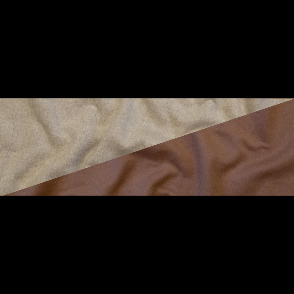 Heathered Beige and Chanterelle Double Faced Cashmere Coating Full