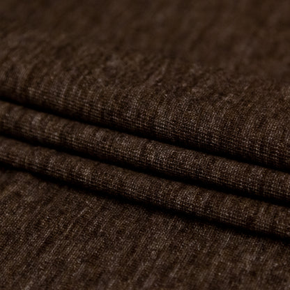 Heathered Brown Brushed Wool Knit Folded