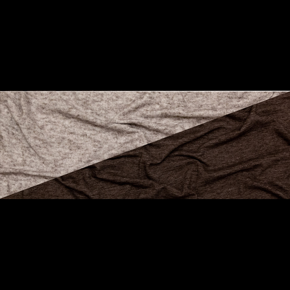 Heathered Brown Brushed Wool Knit Full