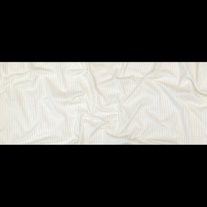 White Striped Pile Rayon Velvet Full