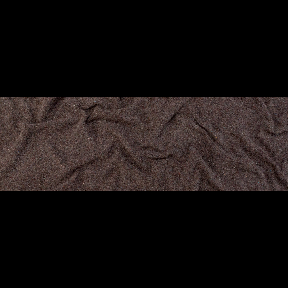 Muted Brown Heathered and Speckled Fuzzy Wool Knit Full