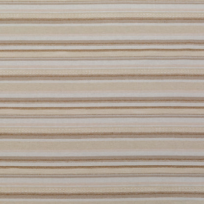 Ivory and Beige Striped Cotton Dobby