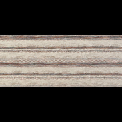 Beige and Rust Striped Cotton Tweed Full