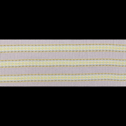 Blue, Jade and Yellow Awning Striped Cotton Tweed Full