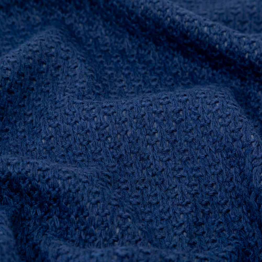 Gray Interlock Knit with Topical Navy Knit Yarn Design Detail
