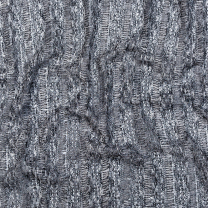 Black, White and Metallic Silver Fringe Lace