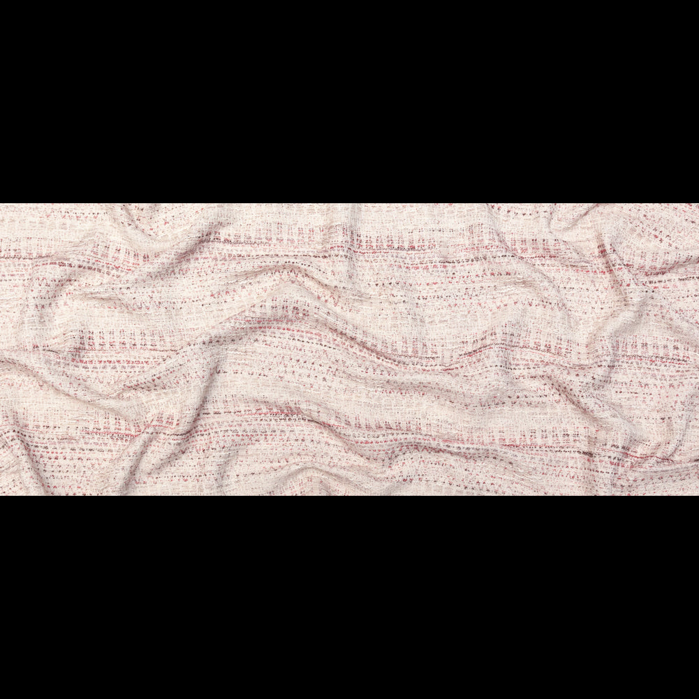 Ivory and Mauve Cotton Tweed Full