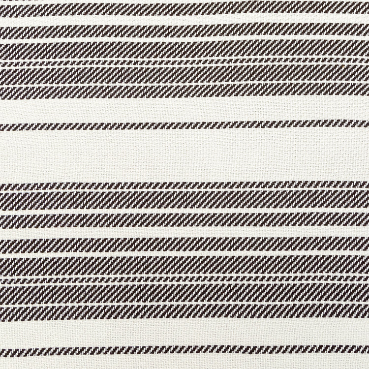 template--26688905969737__main-Off-White and Dark Brown Striped Loosely Woven Cotton Twill