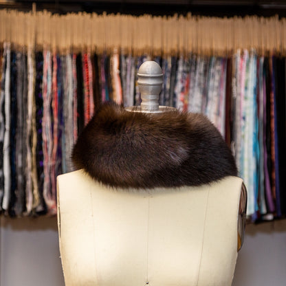 Brown Fox Fur Headband or Scarf with VELCRO&reg; Closure