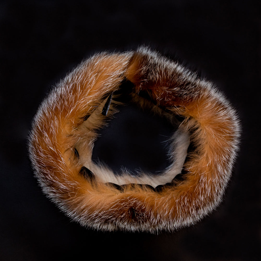 Crystal Fox Fur Headband or Scarf with VELCRO&reg; Closure Detail