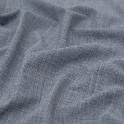 Italian Heathered Light Gray Stretch Suiting Detail