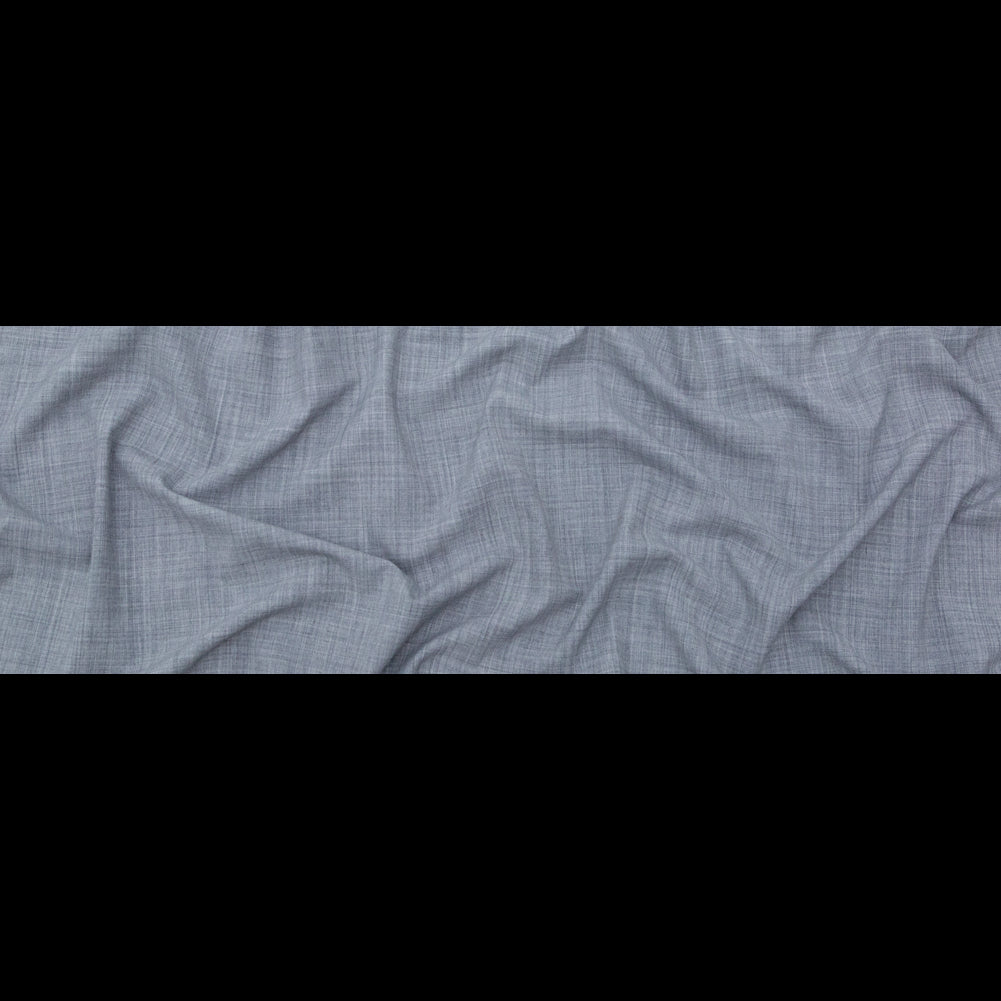 Italian Heathered Light Gray Stretch Suiting Full