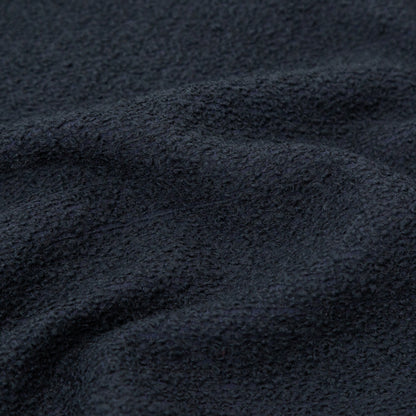 Navy Wool Boucle with a Cotton Backing Detail