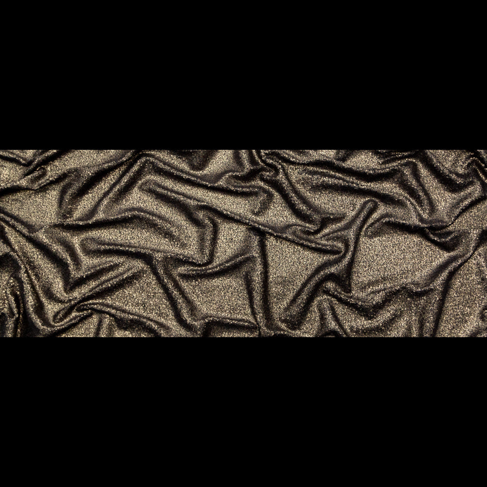 Black French Terry with Metallic Gold Foil Full