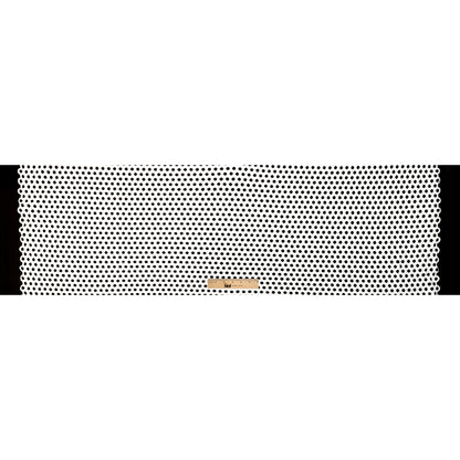 White Geometric Circles Guipure Lace with Finished Edges Full