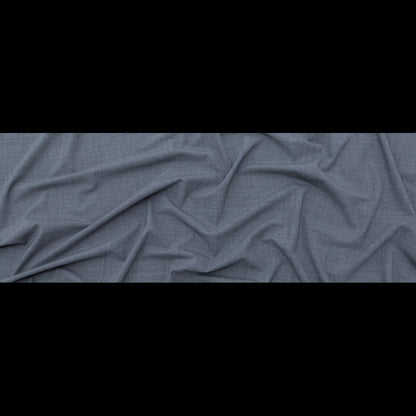 Italian Heathered Gray Stretch Wool Suiting Full
