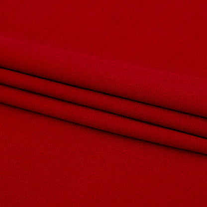 Italian Scarlet Stretch Wool Crepe Folded