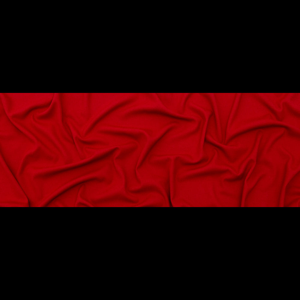 Italian Scarlet Stretch Wool Crepe Full